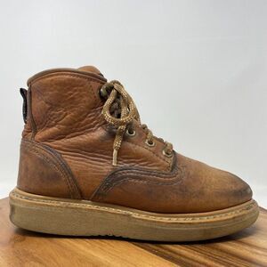 GEORGIA BOOTS 6” Men’s Size 6.5 M Leather  Gold Wedge Work Chukka Boots G6152